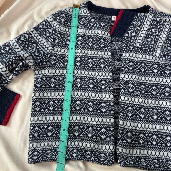 NWT Brooks Brothers Fair Isle Merino Cropped Open Cardigan New - Picture 9 of 10